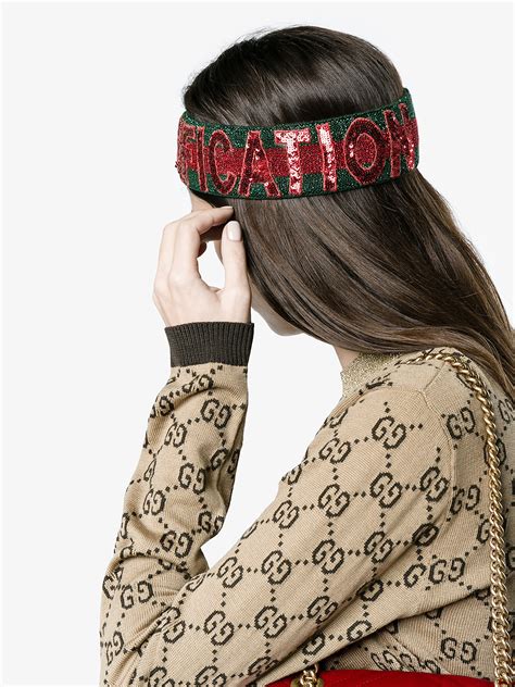 gucci green and red wool headband|farfetch Gucci headbands.